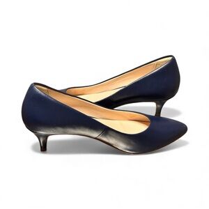 Cole Haan Navy Blue Kitten Heels Size 9.5